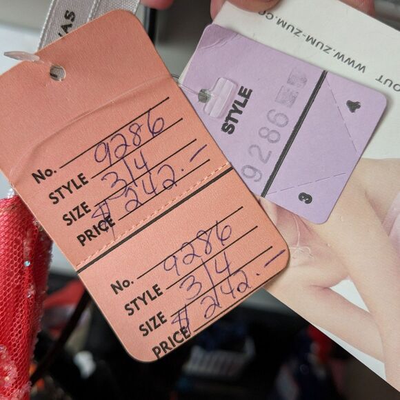 NWT Vintage Y2K Zum Zum Gown Prom Pink Netting Floral Glitter Size 3/4 - Picture 15 of 15